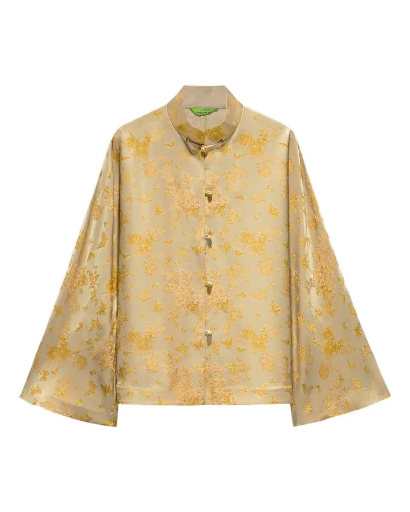 Shanghai Tang Tang jacquard silk blouse - Nude Nude