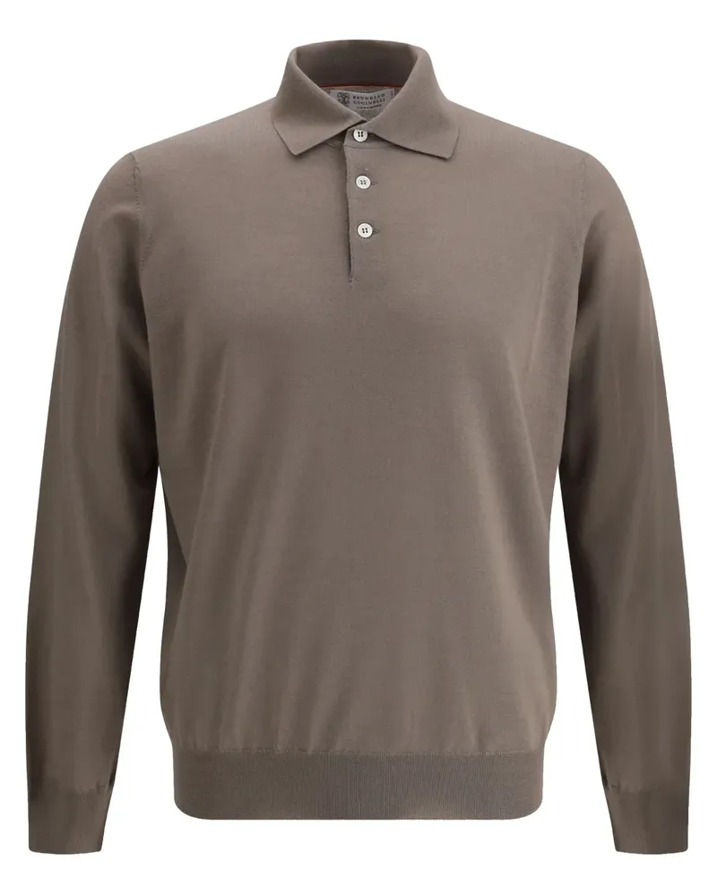 Brunello Cucinelli Poloshirt aus Jersey - Nude Nude