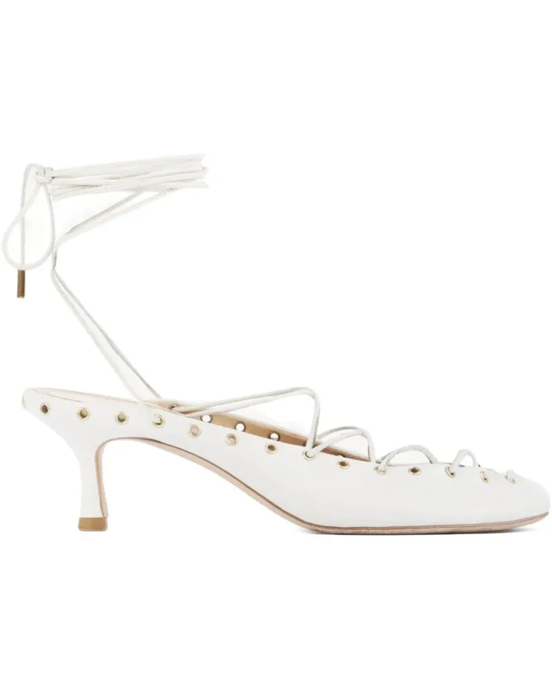 Chloé Ghillies Pumps mit Schnürung 60mm - Weiß Weiß