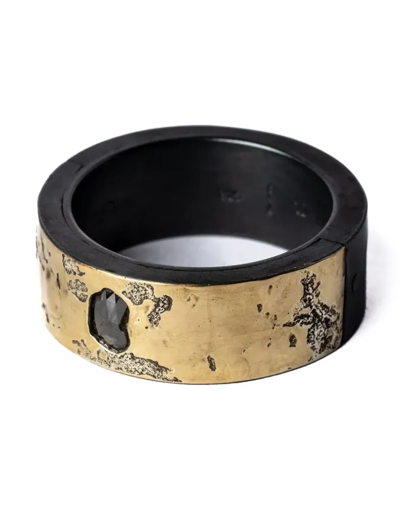 Parts Of Four 18kt Sistema Gelbgoldring mit Rohdiamant Gold