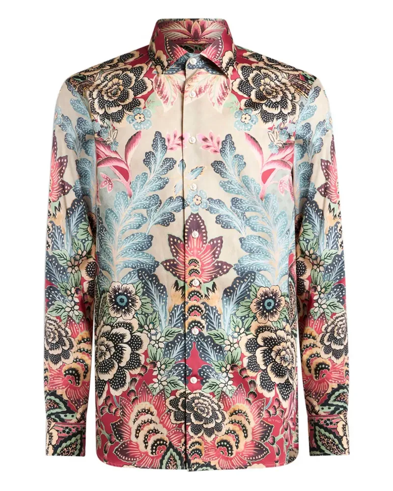 Etro Hemd mit Blumen-Print - Nude Nude
