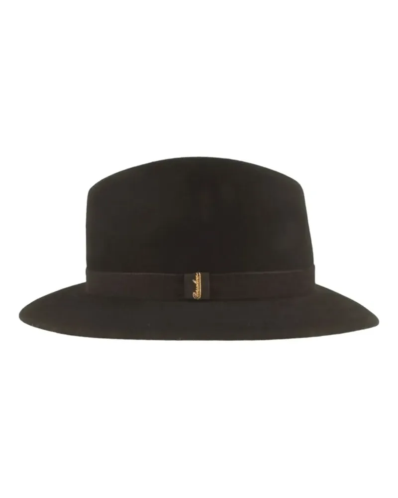Borsalino Fedora mit Schleife - Schwarz Schwarz