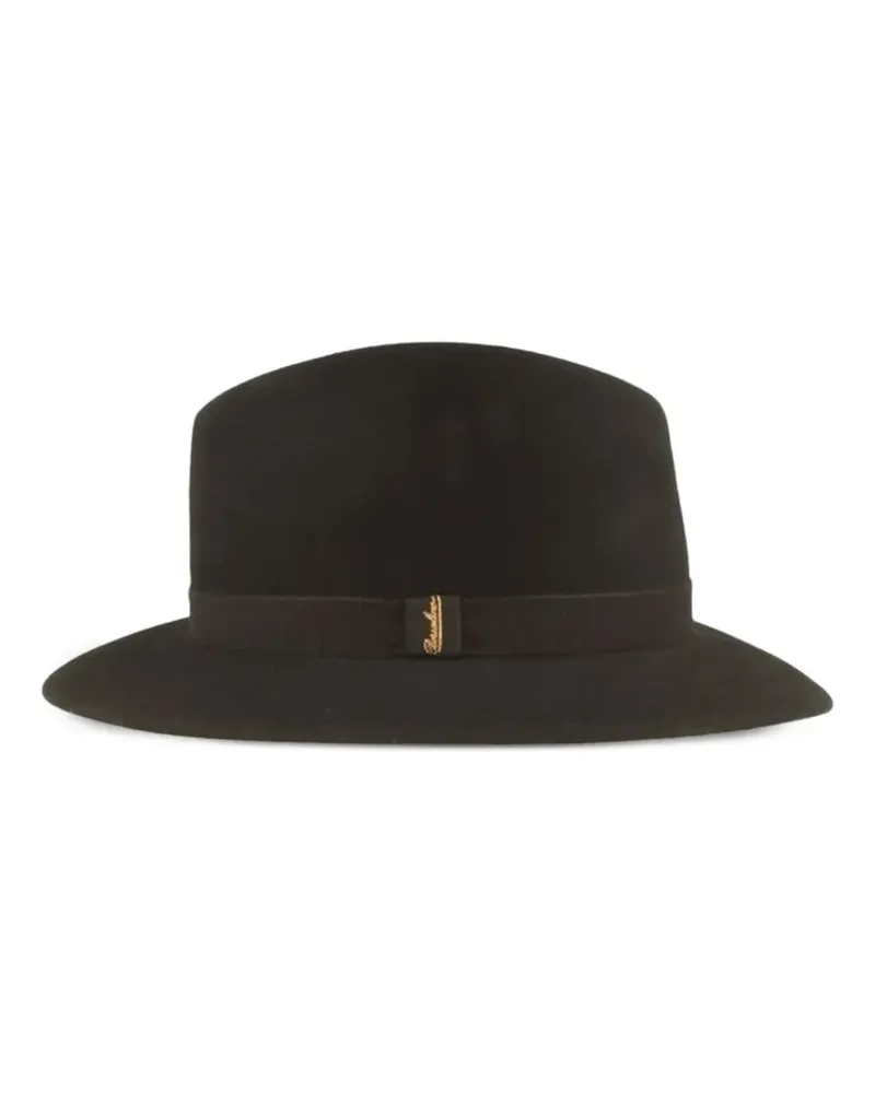 Borsalino Fedora mit Schleife - Schwarz Schwarz