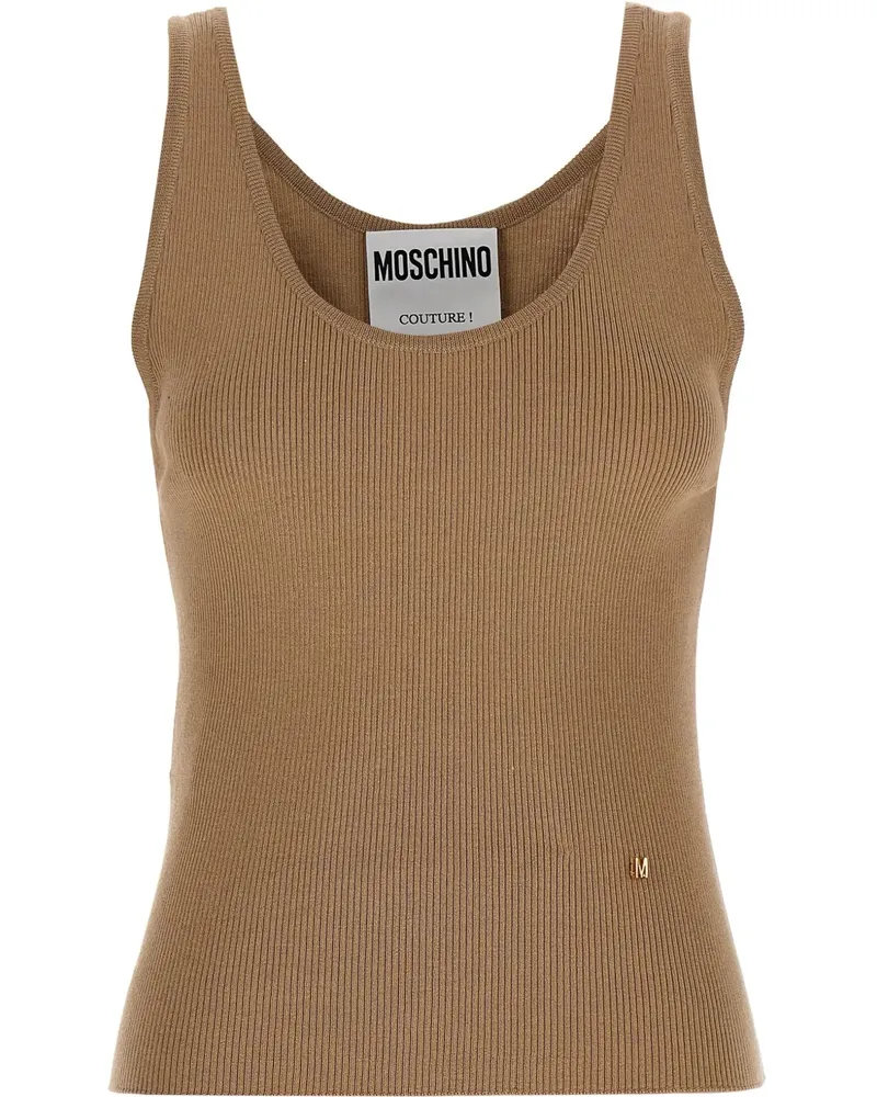 Moschino Geripptes Tanktop - Nude Nude