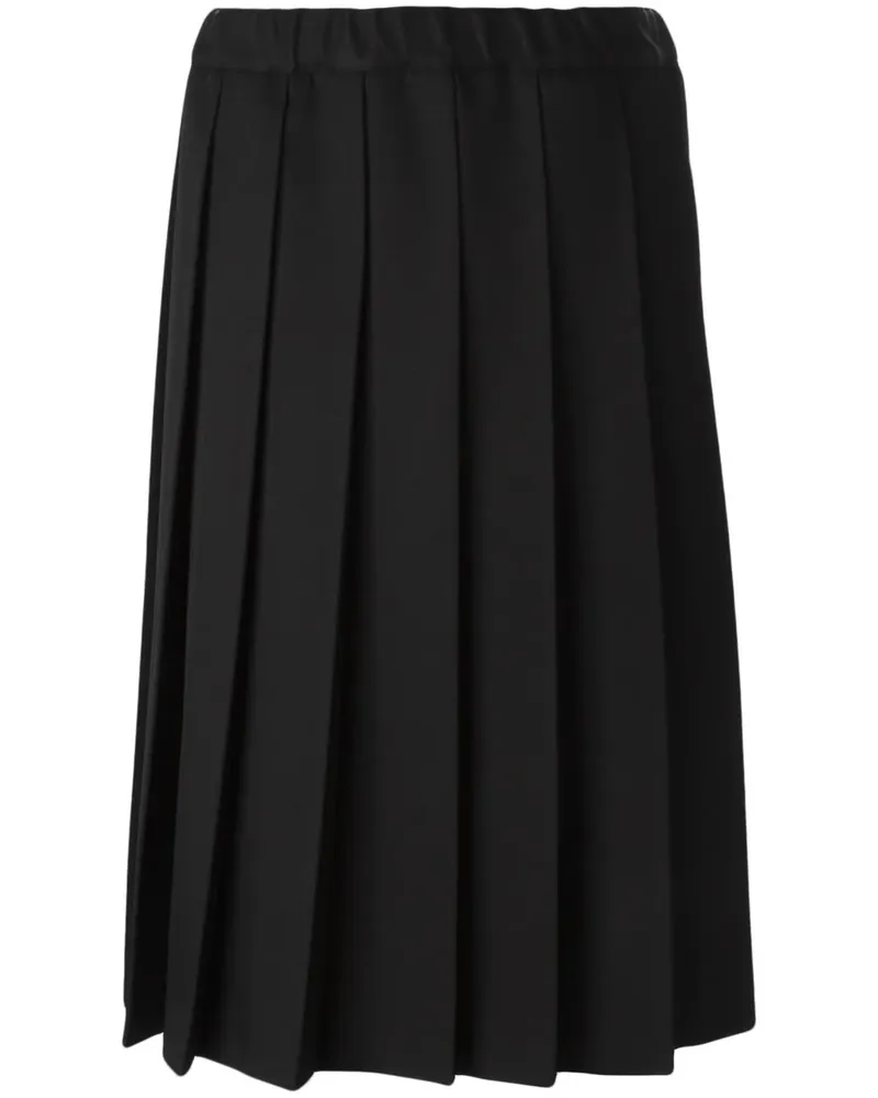 Comme des Garçons Plissierter Midirock - Schwarz Schwarz