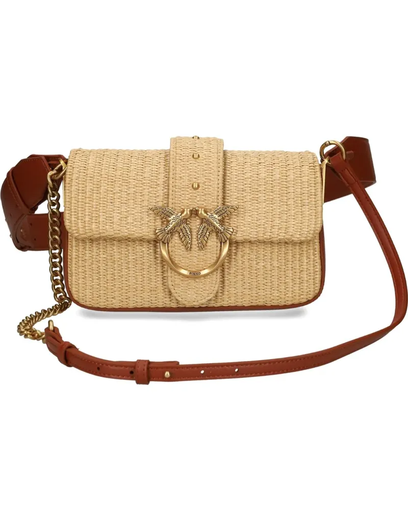 Pinko Kleine Love Schultertasche - Nude Nude