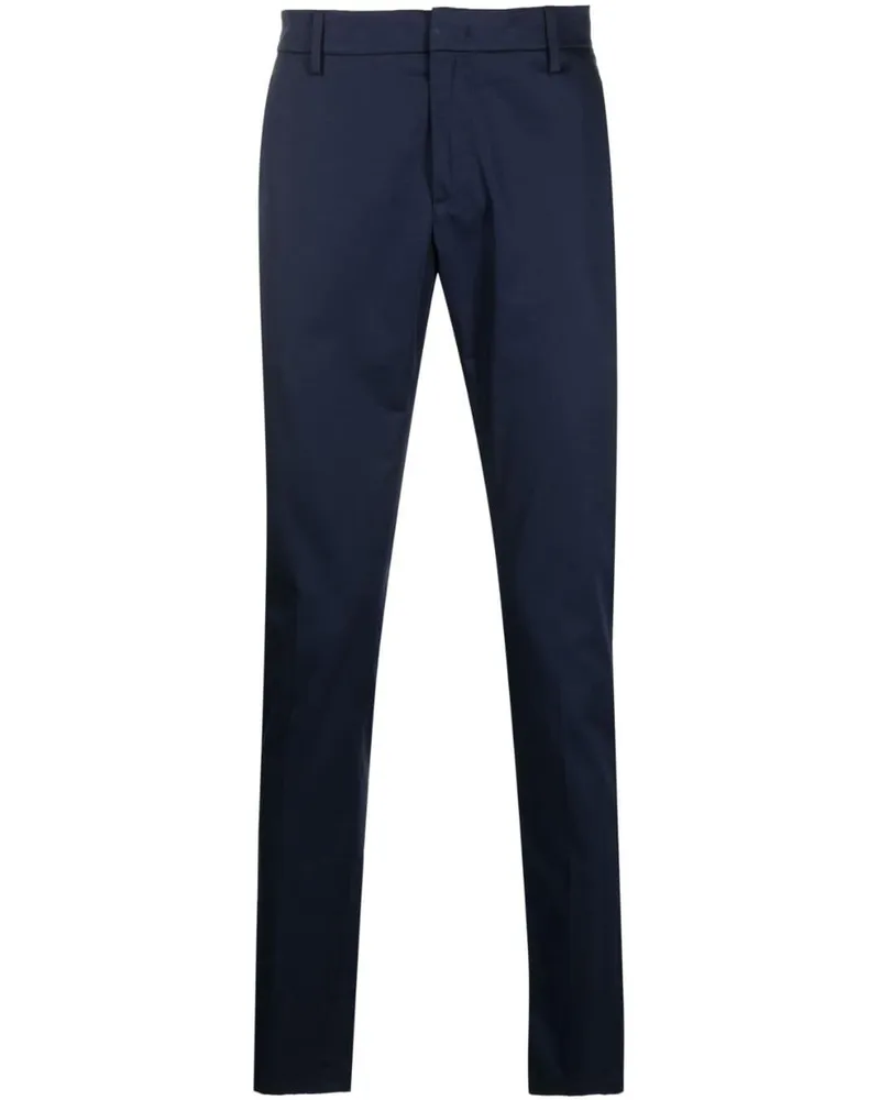 Dondup Halbhohe Straight-Leg-Chino Blau