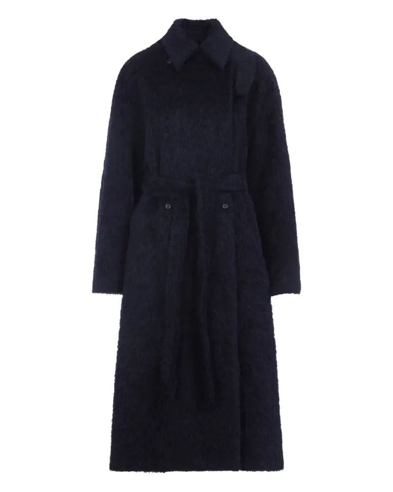 Carven Gebürsteter Mantel - Blau Blau
