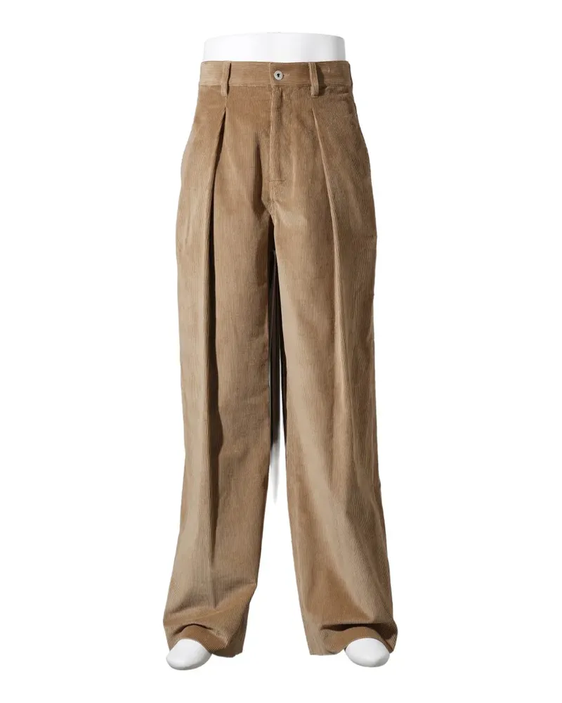 J.W.Anderson single-pleat corduroy trousers - Braun Braun