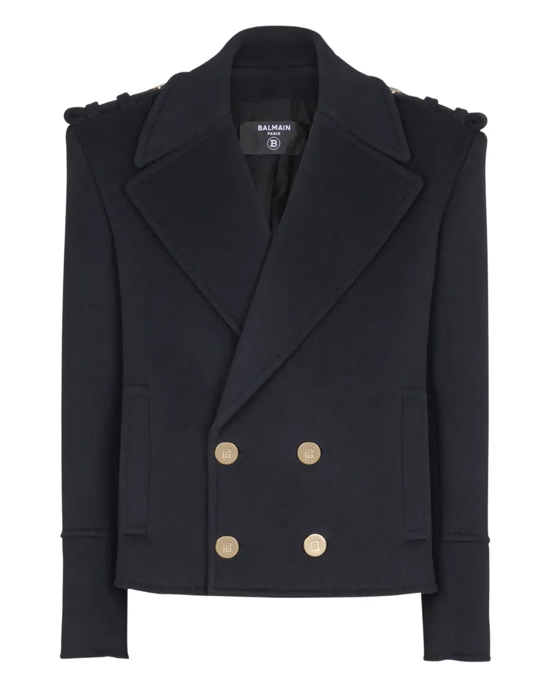 Balmain Cropped-Jacke - Blau Blau