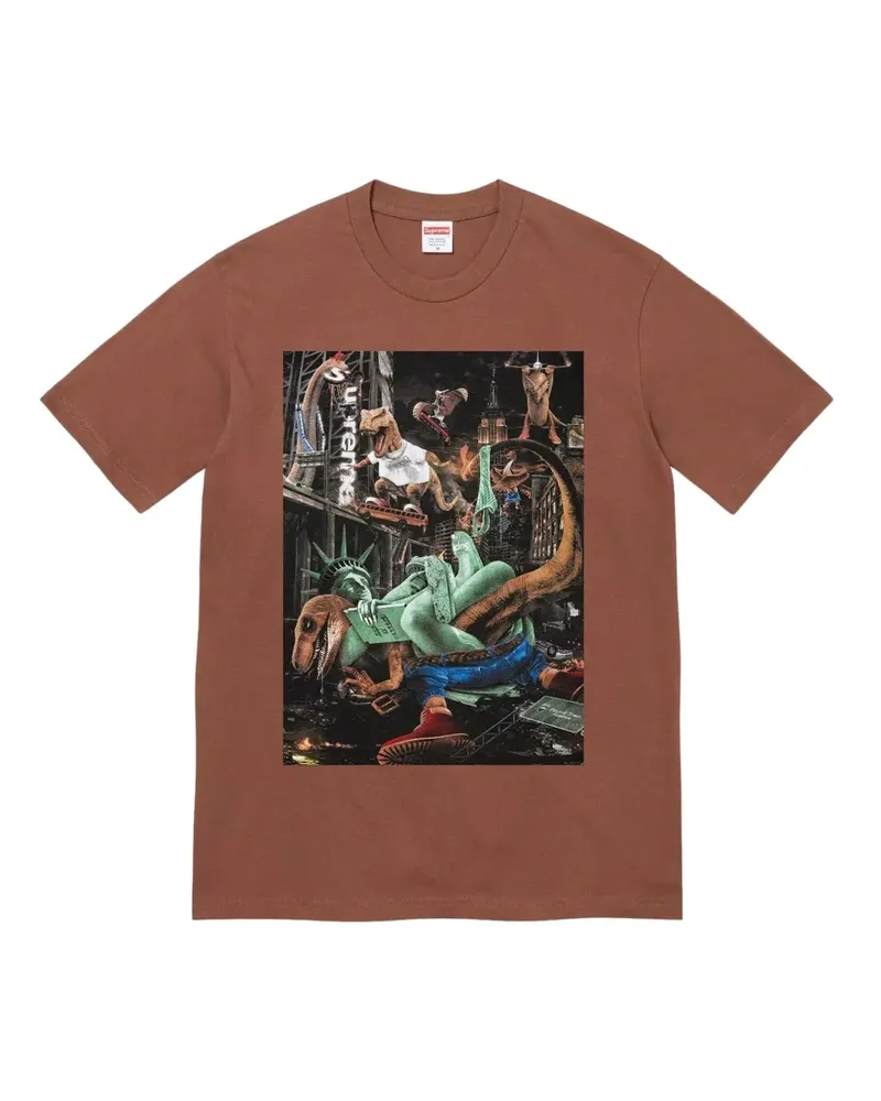 Supreme Being T-Rex T-Shirt mit grafischem Print - Braun Braun