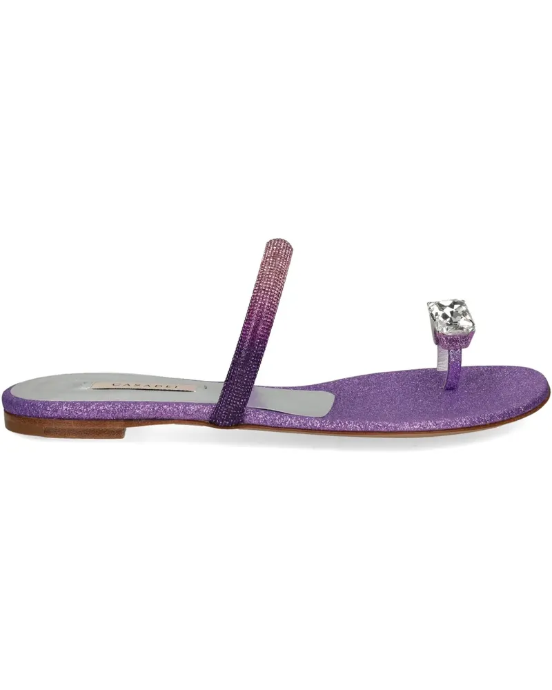 Casadei Pantoletten mit Ringdetail - Violett Violett