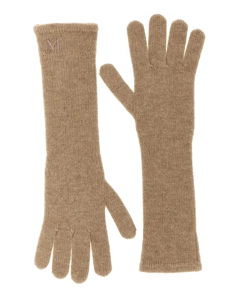 Max Mara Handschuhe mit Orb-Stickerei - Nude Nude