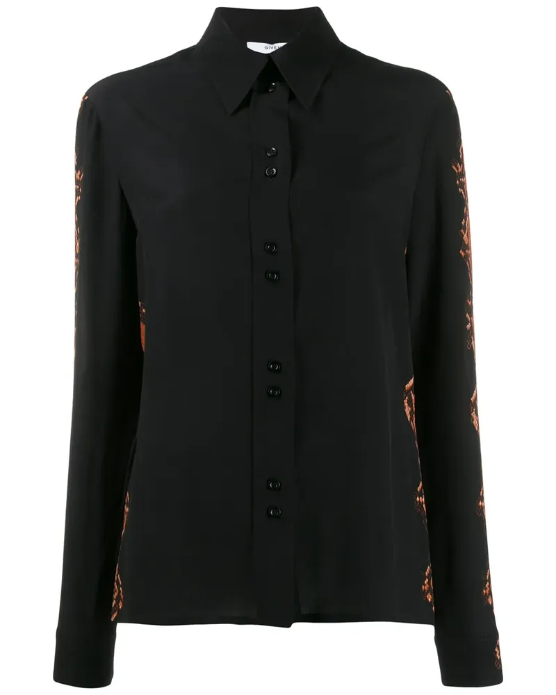Givenchy Hemd mit Schlangenleder-Optik - Schwarz Schwarz