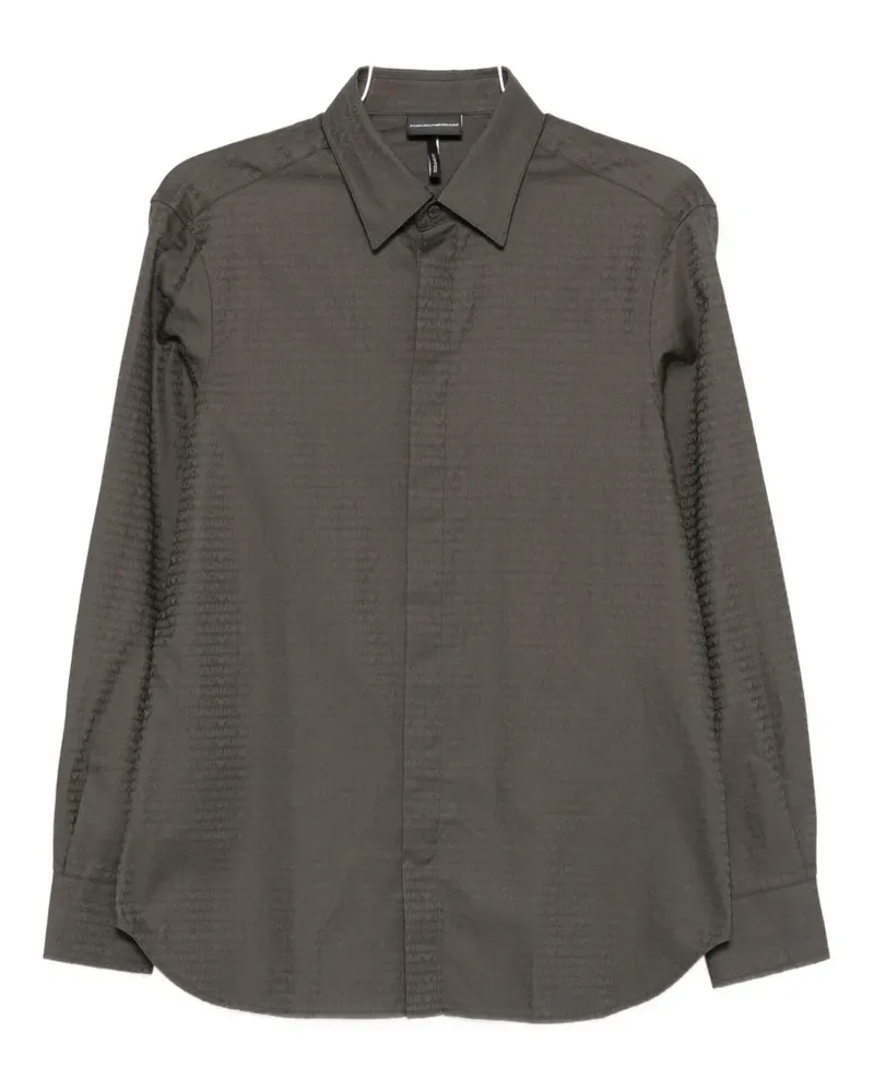 Emporio Armani Strukturiertes Hemd - Grün Grün