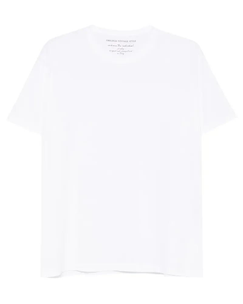 Original Vintage Style T-Shirt mit rundem Ausschnitt - Weiß Weiß