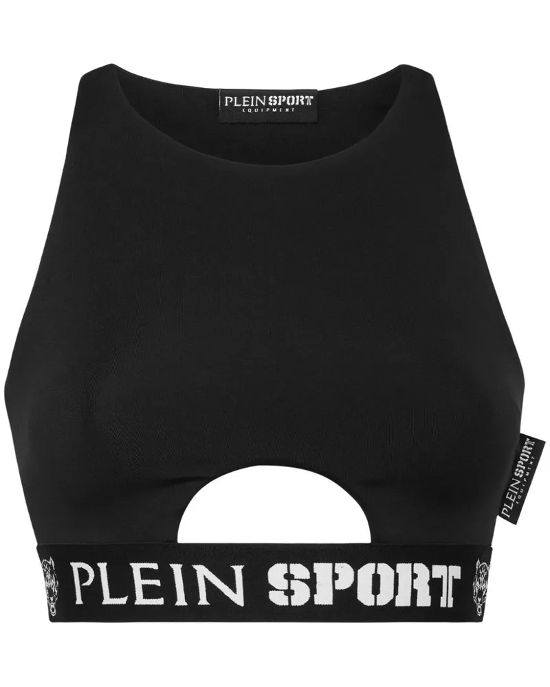 Philipp Plein Cropped-Top mit Cut-Outs - Schwarz Schwarz