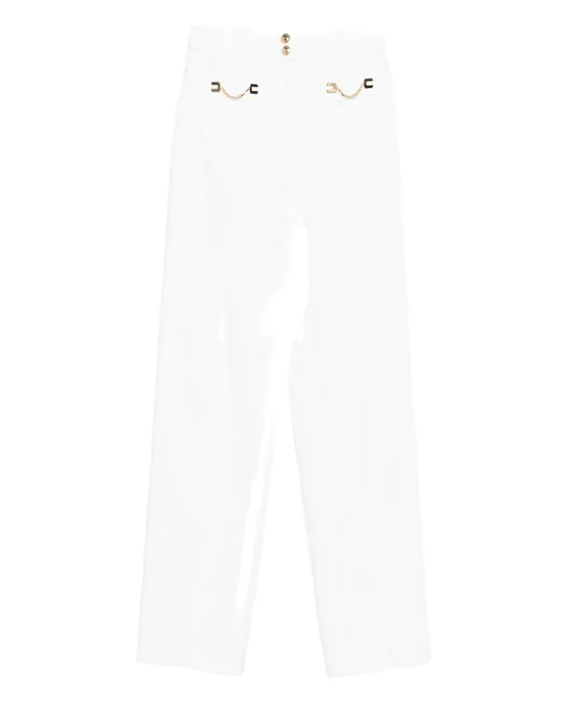 Elisabetta Franchi Jeans mit Kettendetail - Weiß Weiß
