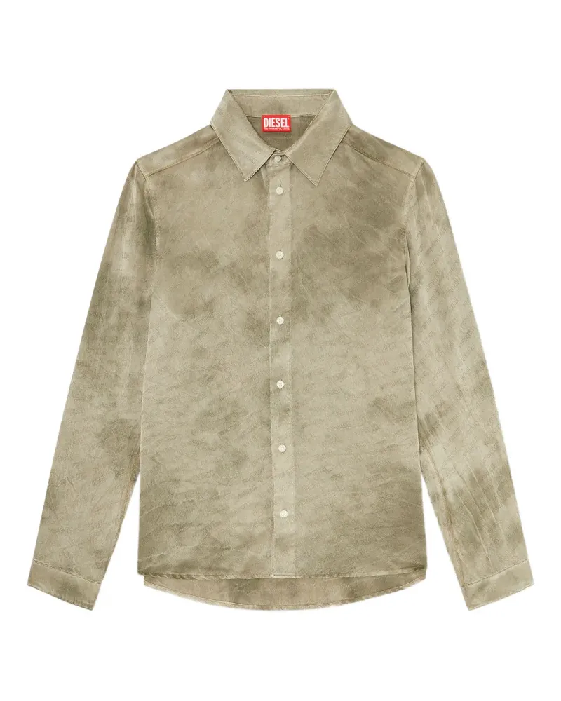 Diesel S-Kissy-Hnbw tie-dye shirt - Grün Grün