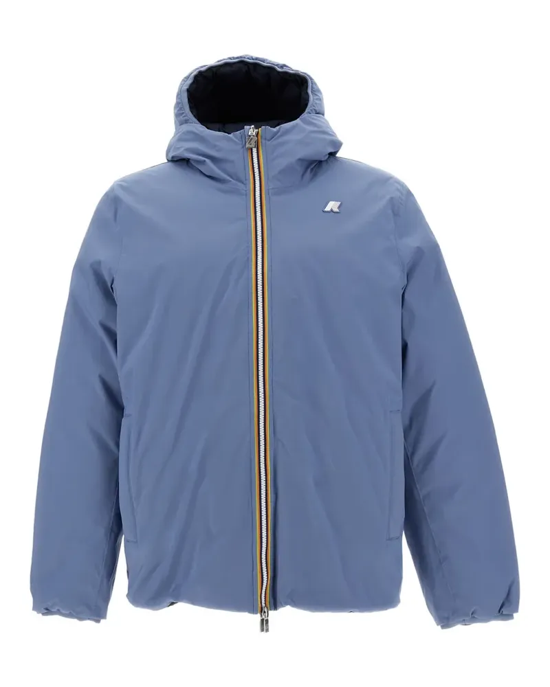 K-Way Wendbare Jack Kapuzenjacke - Blau Blau