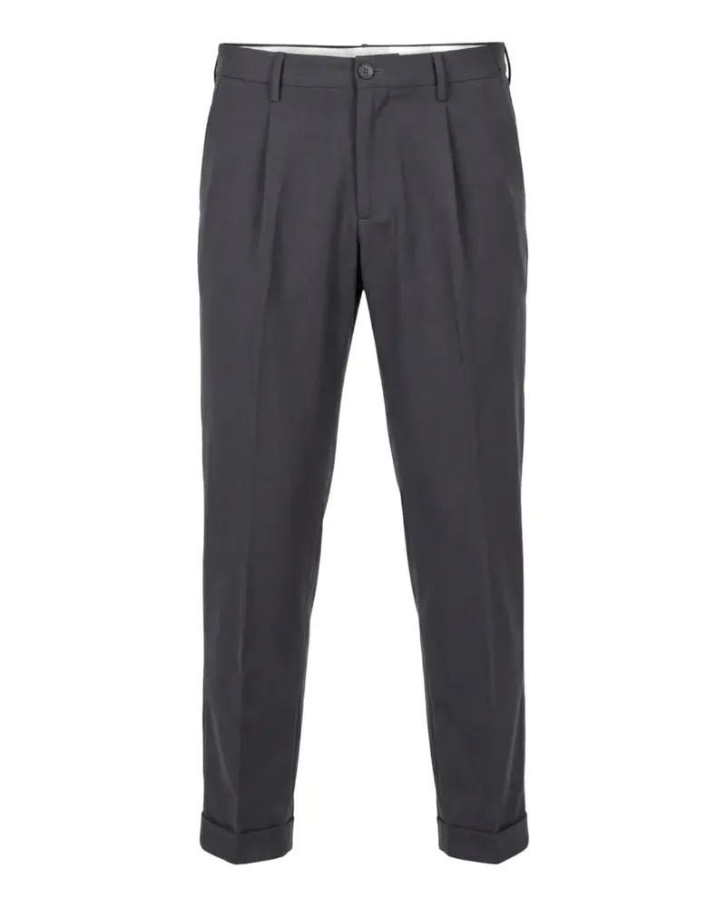 GTA Dennis R pleated turn-up trousers - Grau Grau