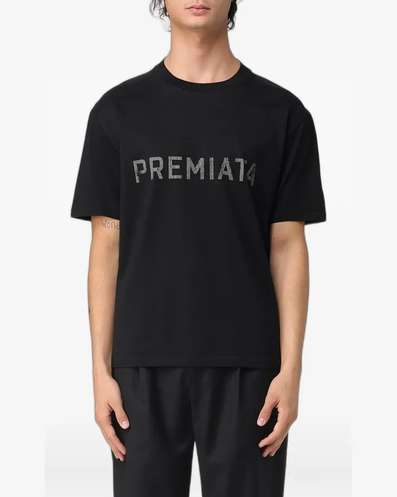 Premiata logo-print graphic-print T-shirt - Schwarz Schwarz