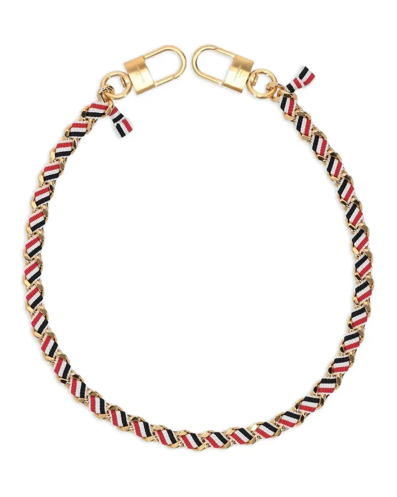 Thom Browne grosgrain-ribbon chain - Gold Gold