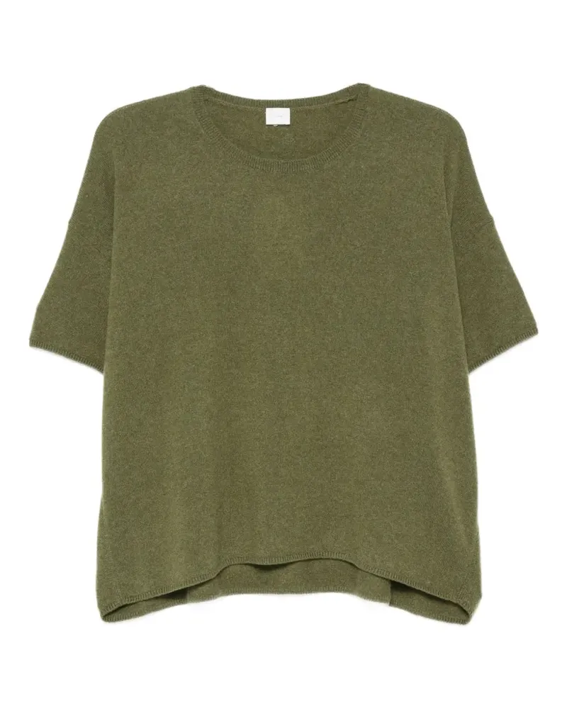 C.T.plage Kurzärmeliger Kaschmirpullover - Grün Grün