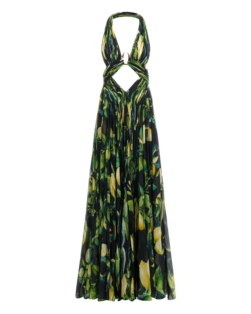 Roberto Cavalli Maxikleid mit Cut-Outs - Schwarz Schwarz