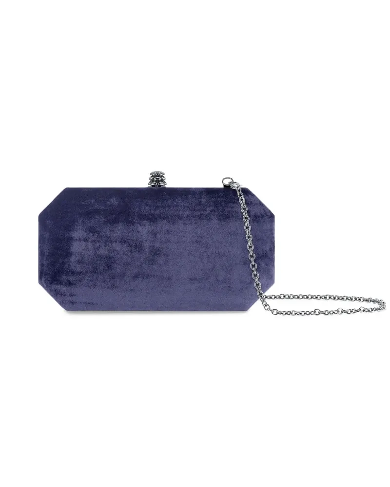 Tyler Ellis small Perry crushed-velvet clutch bag - Violett Violett