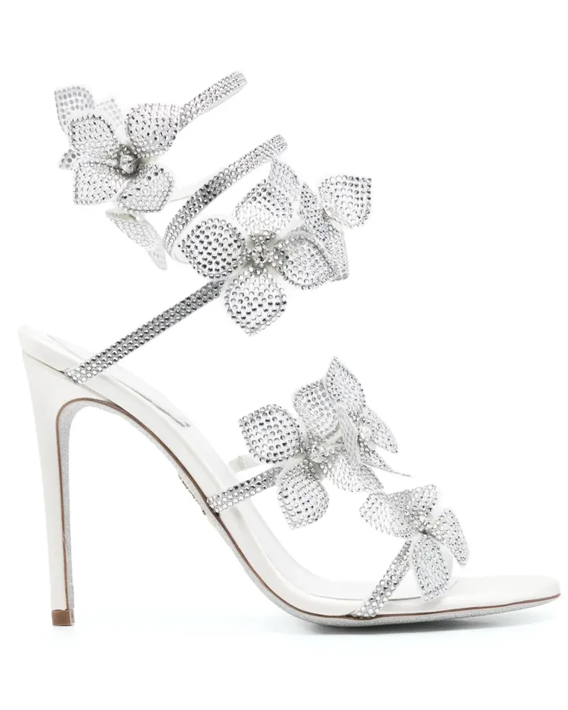 René Caovilla Floriane Sandalen 105mm - Weiß Weiß
