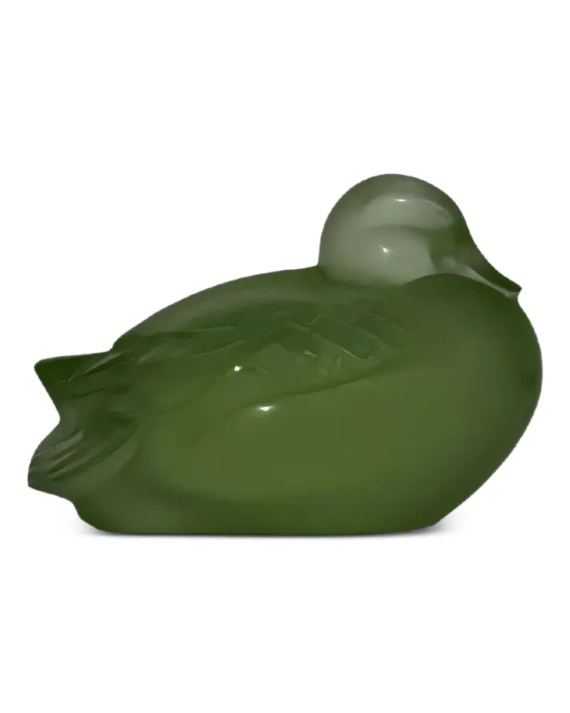 Lalique Sleeping Duck Figur aus Kristall - Grün Grün