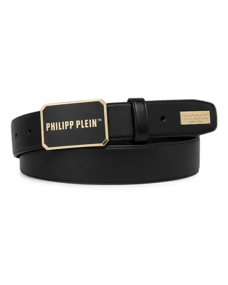 Philipp Plein leather belt - Schwarz Schwarz