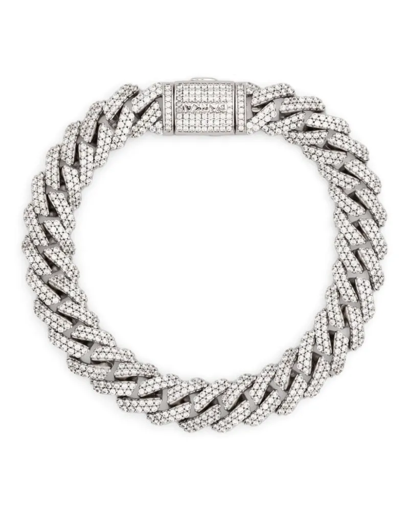 DARKAI Mini Pavé-Armband mit Krappenfassung - Silber Silber