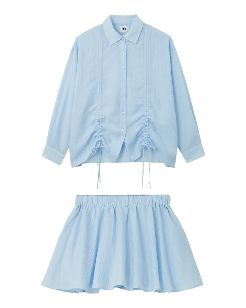 b+ab shirt and mini skirt set - Blau Blau