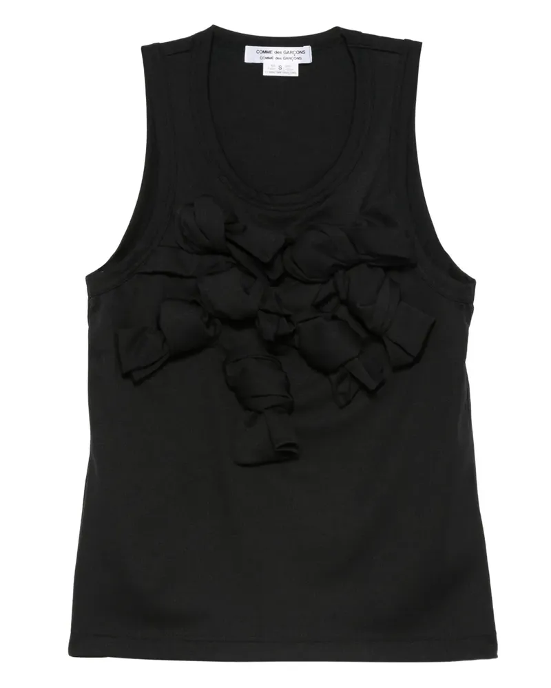 Comme des Garçons Tanktop mit Schleifendetail - Schwarz Schwarz