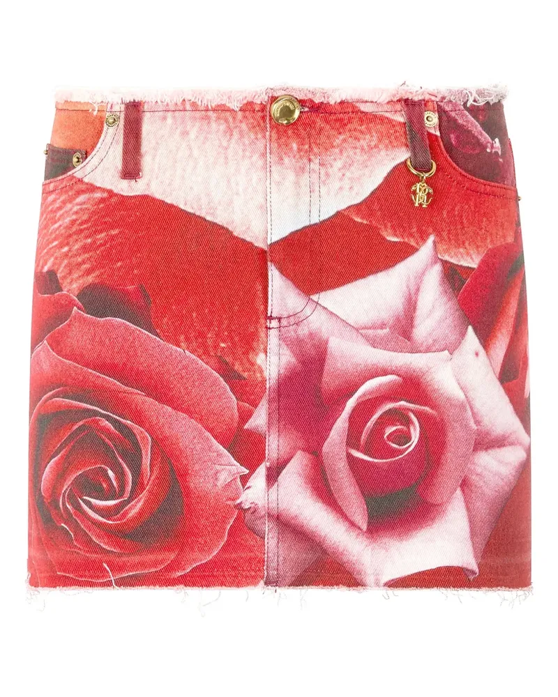 Roberto Cavalli Minirock mit Blumen-Print - Rot Rot
