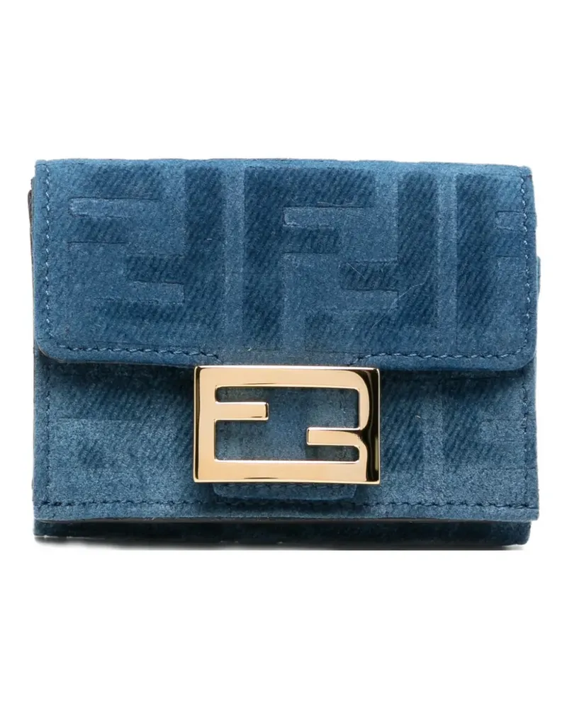 Fendi FF logo-plaque wallet - Blau Blau