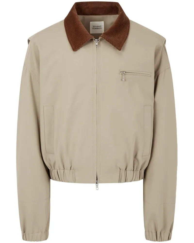 STUDIO TOMBOY Bomberjacke mit Borten - Nude Nude