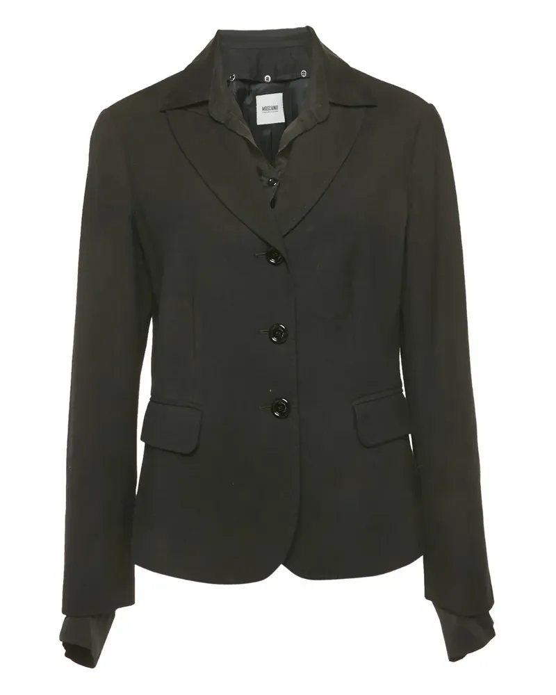 Moschino crepe detachable-collar jacket - Schwarz Schwarz