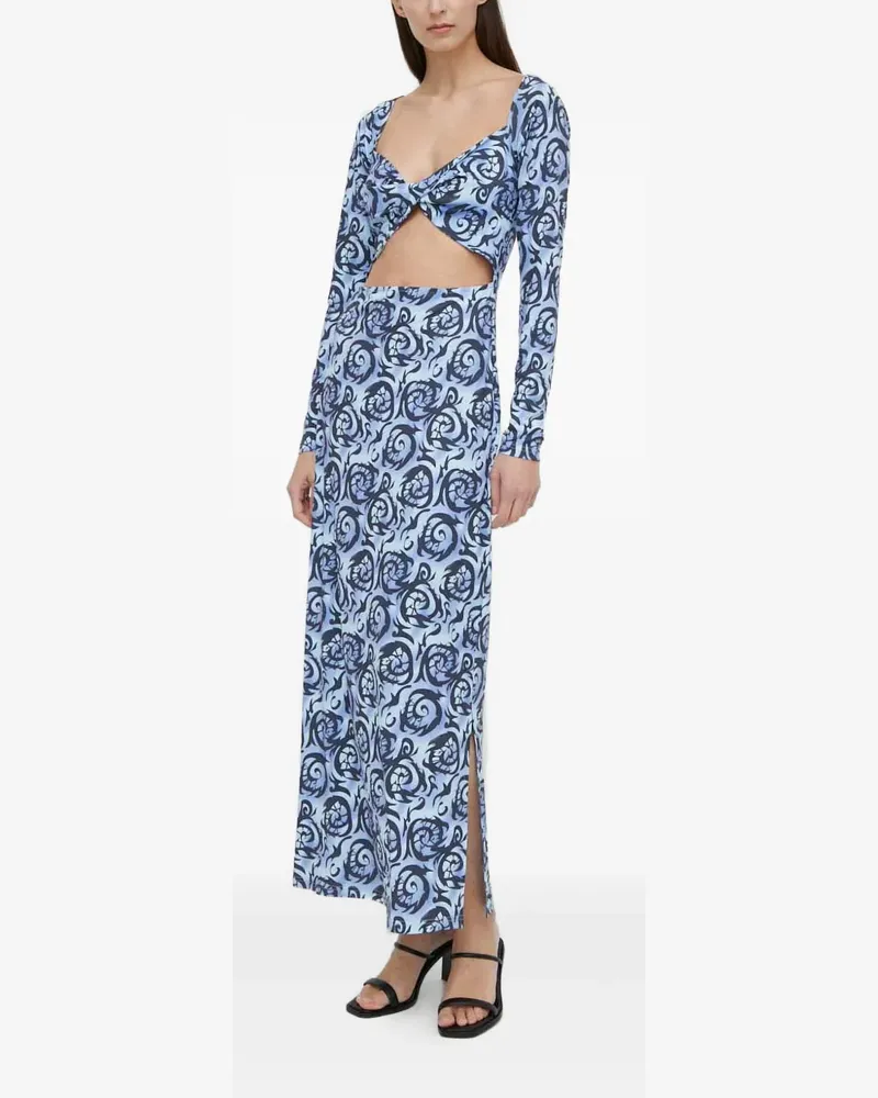 Résumé cut-out long-sleeved dress - Blau Blau