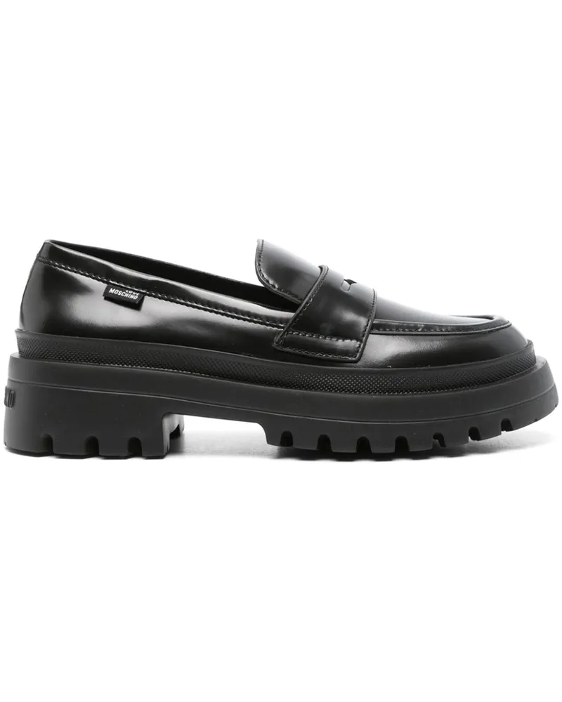 Moschino Klassische Penny-Loafer Schwarz