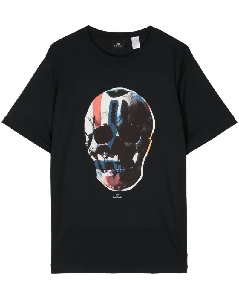 Paul Smith T-Shirt mit Totenkopf - Blau Blau