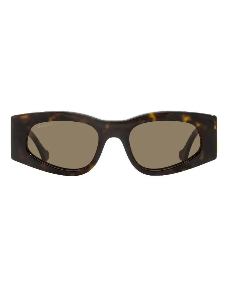 Gucci Geometrische GG Running Sonnenbrille - Braun Braun