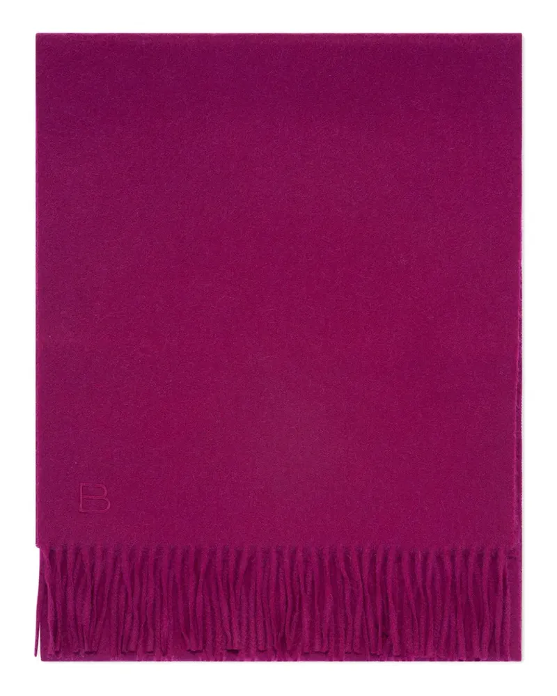 Eric Bompard fringed monogram scarf - Violett Violett