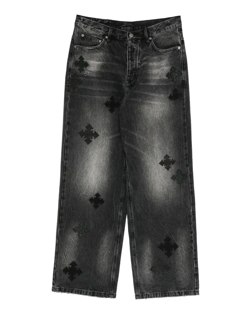 ksubi Maxx Black Metal Kraftwerk Wide-Leg-Jeans - Schwarz Schwarz