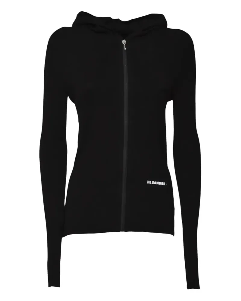 Jil Sander Hoodie mit Logo-Print - Schwarz Schwarz