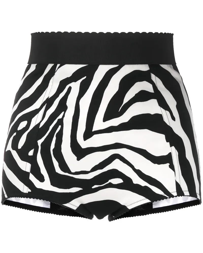 Dolce & Gabbana Shorts mit Zebramuster - Schwarz Schwarz