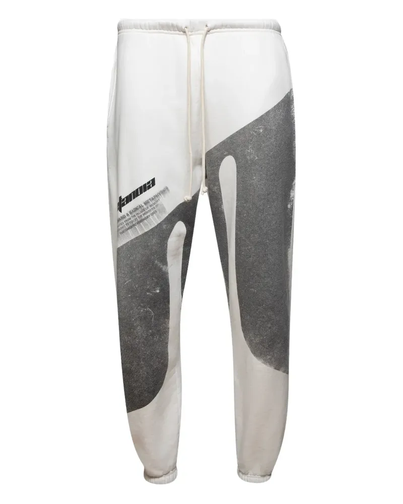 RRR123 Paraclete graphic-print sweatpants - Weiß Weiß
