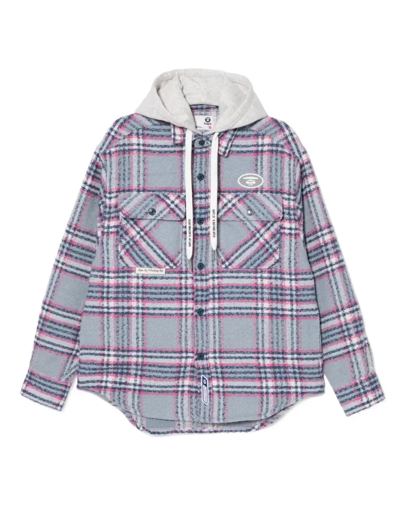 BAPE Jacke mit Logo-Stickerei - Grau Grau